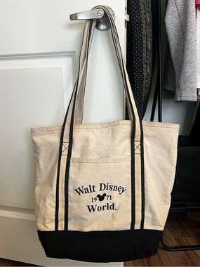 Canvas Tote Disney World with key leash